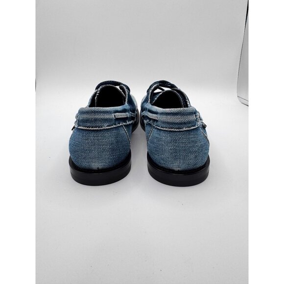 Loewe Campo Boat Shoes in Washed Denim Blue - Picture 4 of 12